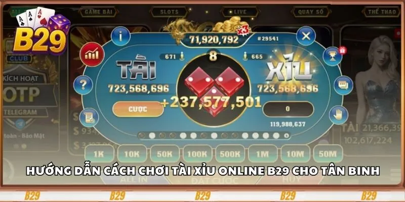 Hướng dẫn cách chơi tài xỉu online B29 cho newbie