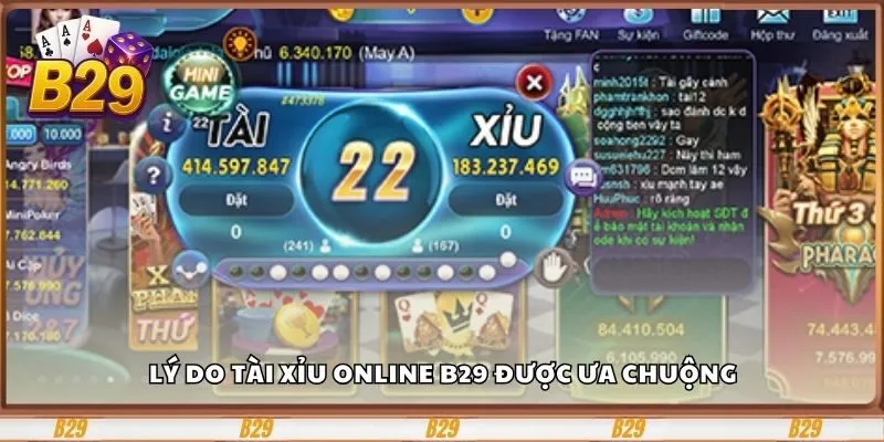 Tài xỉu online B29 là lựa chọn hàng đầu cho game thủ